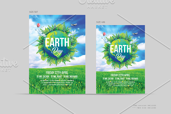 Earth Day Flyer Template in Flyer Templates - product preview 1