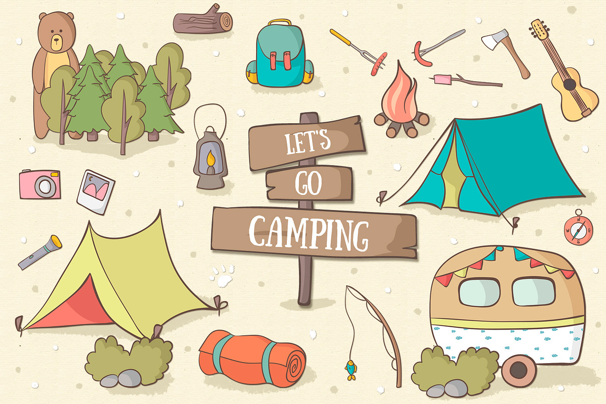 Lets Go Camping in Illustrations - product preview 8