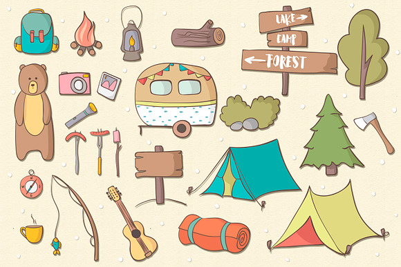 Lets Go Camping in Illustrations - product preview 1