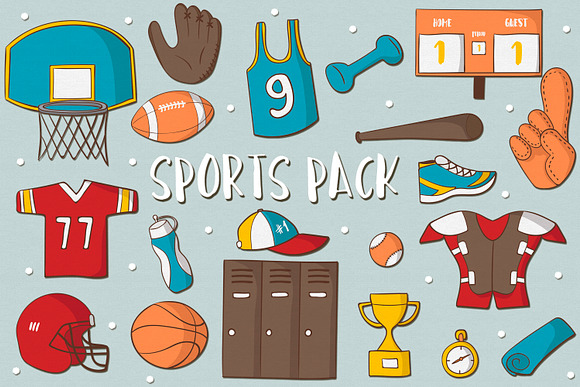 Sports Pack in Illustrations - product preview 5