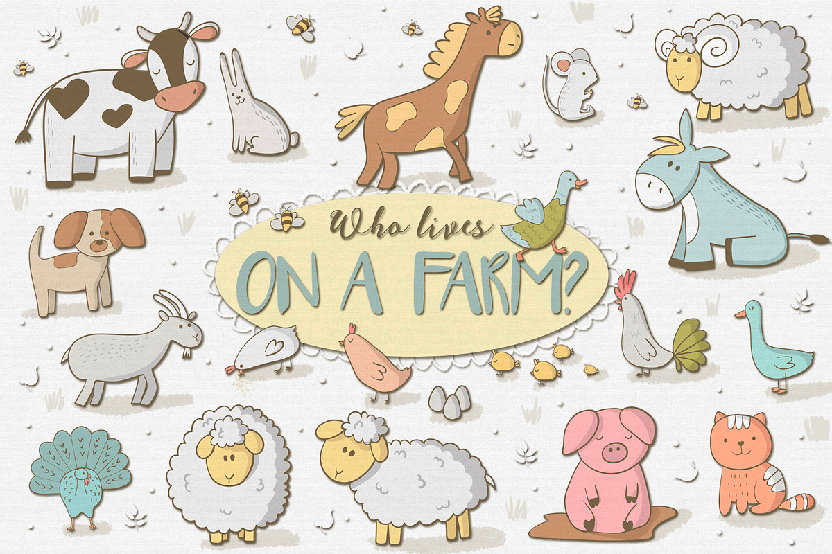 Who lives on a Farm in Illustrations - product preview 8