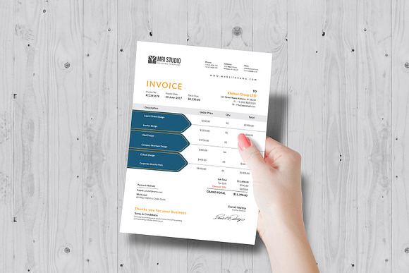 Simple Invoice Template in Stationery Templates - product preview 3