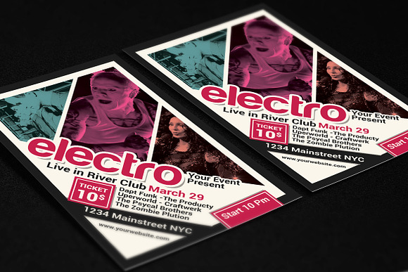 Electro Techno Music Flyer in Flyer Templates - product preview 1