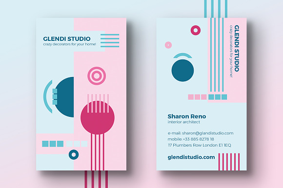 Funny & Cute Abstract Business Card in Business Card Templates - product preview 1