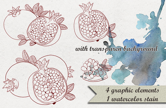 Lemons & Pomegranates in Patterns - product preview 4