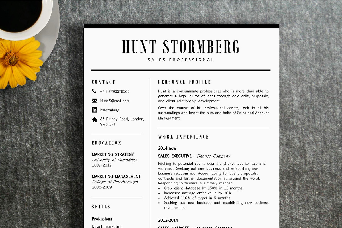 Resume Template | Hunt in Resume Templates - product preview 8