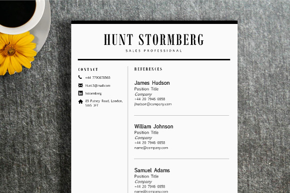 Resume Template | Hunt in Resume Templates - product preview 4
