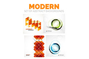 Set of futuristic modern abstract template
