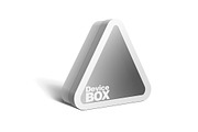 White Package triangular shape Box