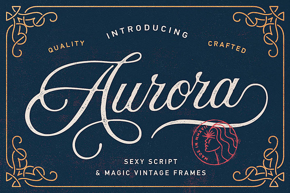 Aurora Script + Frames in Wedding Fonts - product preview 7