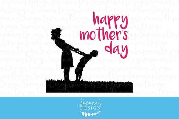 Happy Mother's Day - SVG, EPS, DXF