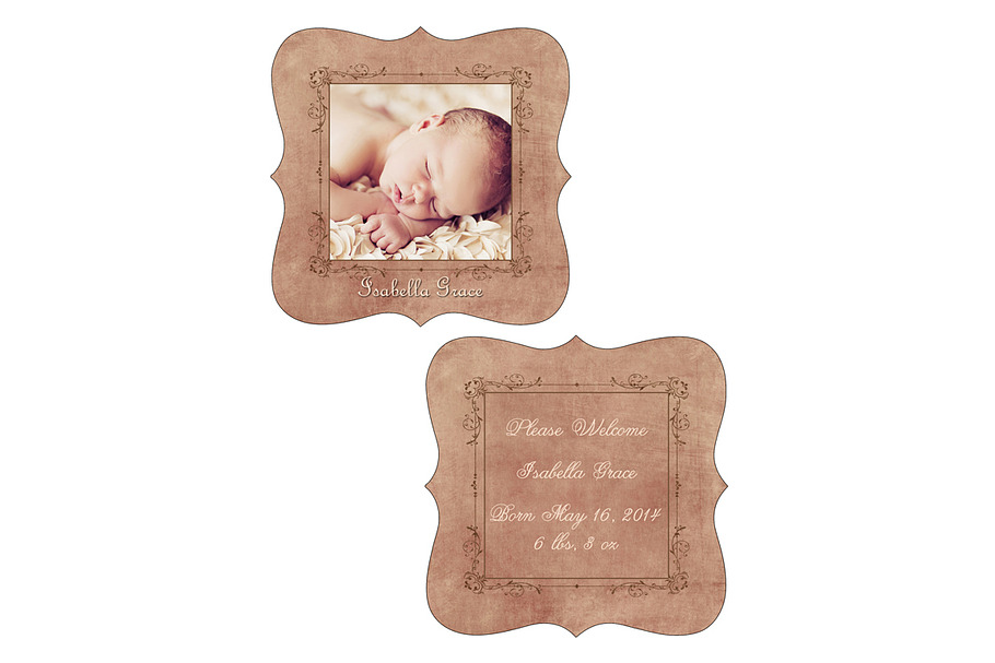 Isabella Baby Announcement in Card Templates - product preview 8