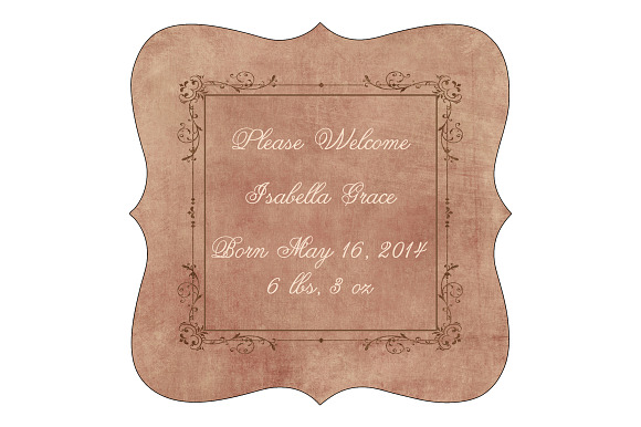 Isabella Baby Announcement in Card Templates - product preview 2