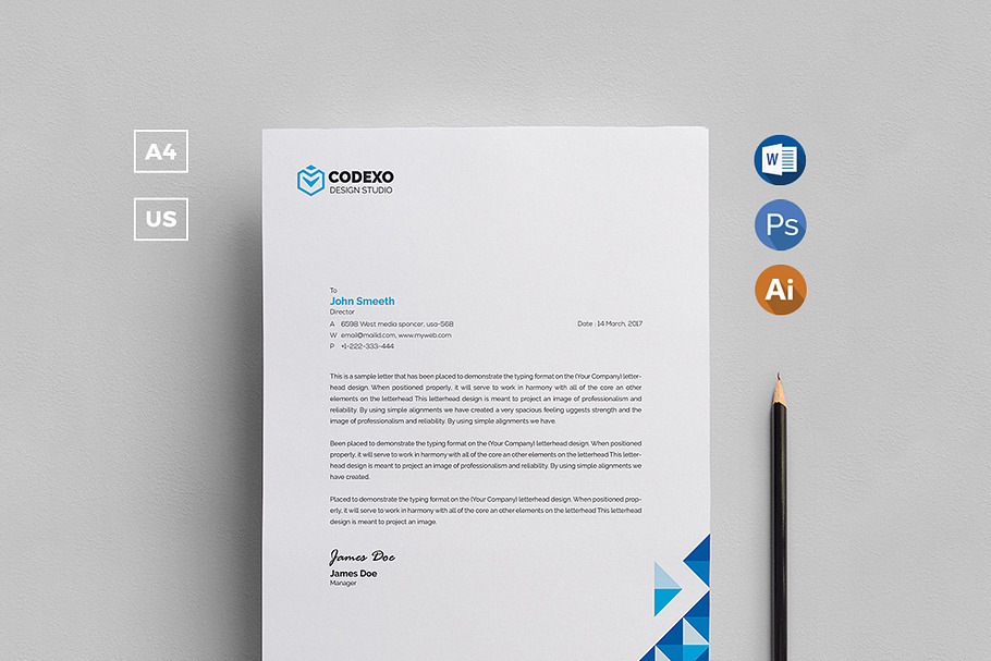 Elegant Letterhead in Stationery Templates - product preview 8