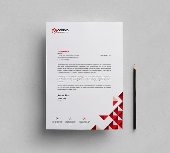Elegant Letterhead in Stationery Templates - product preview 2