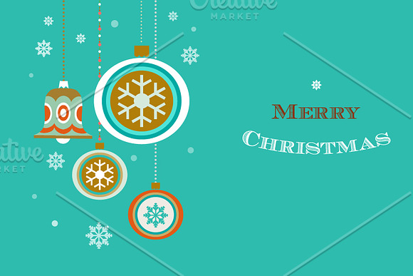 3 Merry Christmas greeting cards in Illustrations - product preview 1