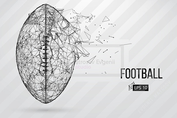 Silhouette of football balls. Set in Illustrations - product preview 1