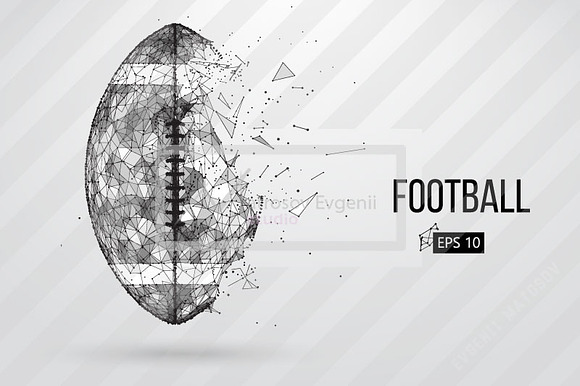 Silhouette of football balls. Set in Illustrations - product preview 2