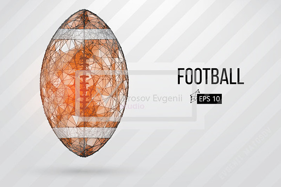 Silhouette of football balls. Set in Illustrations - product preview 3
