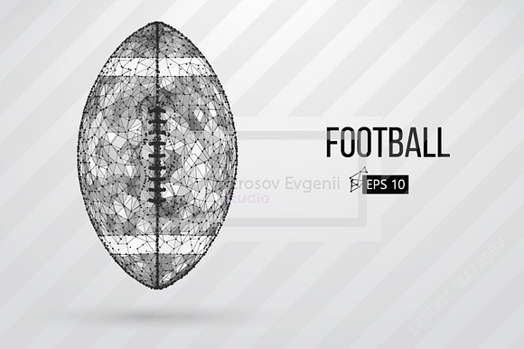 Silhouette of football balls. Set in Illustrations - product preview 5