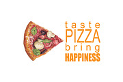 Pizza Watercolor Image