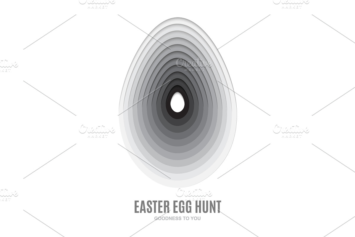 Easter gradient carved egg in Illustrations - product preview 8