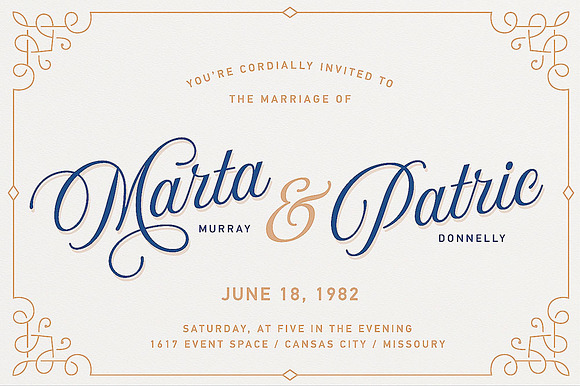 Aurora Script + Frames in Wedding Fonts - product preview 10