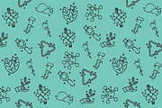 Biology concept icons pattern