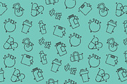 Gym concept icons pattern