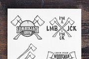 Lumberjack labels and badges (set 1)