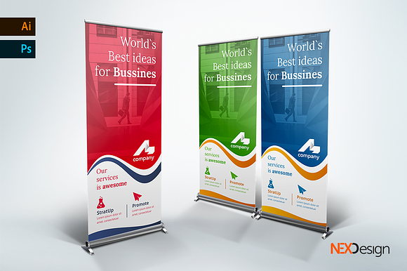 Rollup Banner - nex in Presentation Templates - product preview 2