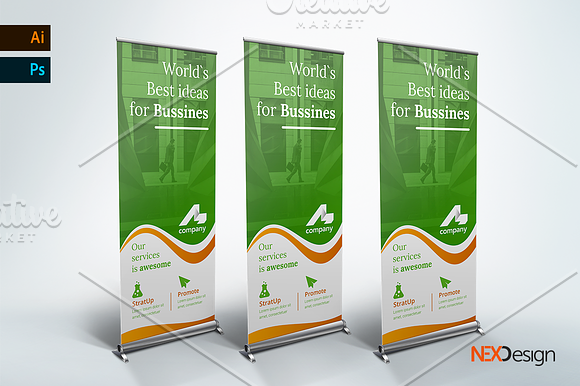 Rollup Banner - nex in Presentation Templates - product preview 3