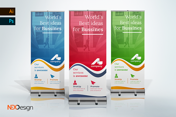 Rollup Banner - nex in Presentation Templates - product preview 4
