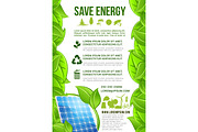 Vector energy and ecology conservation poster