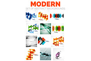 Set of futuristic modern abstract template
