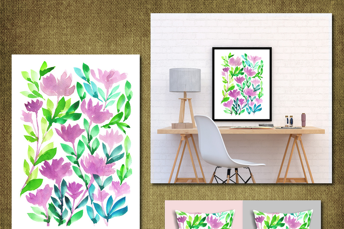 Hand painted flowers1A in Objects - product preview 8