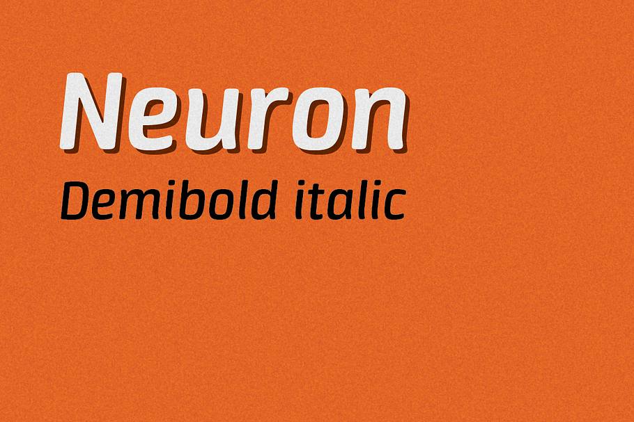 Neuron demibold italic in Sans-Serif Fonts - product preview 8