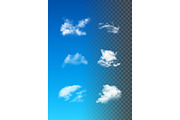 Set Of Realistic Vector Clouds