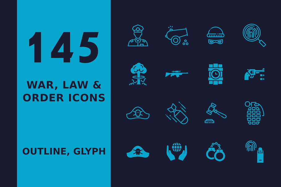 Military, Law & Order Icons in Military Icons - product preview 8