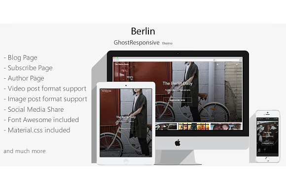 Berlin - Responsive Ghost Theme in Ghost Themes - product preview 5