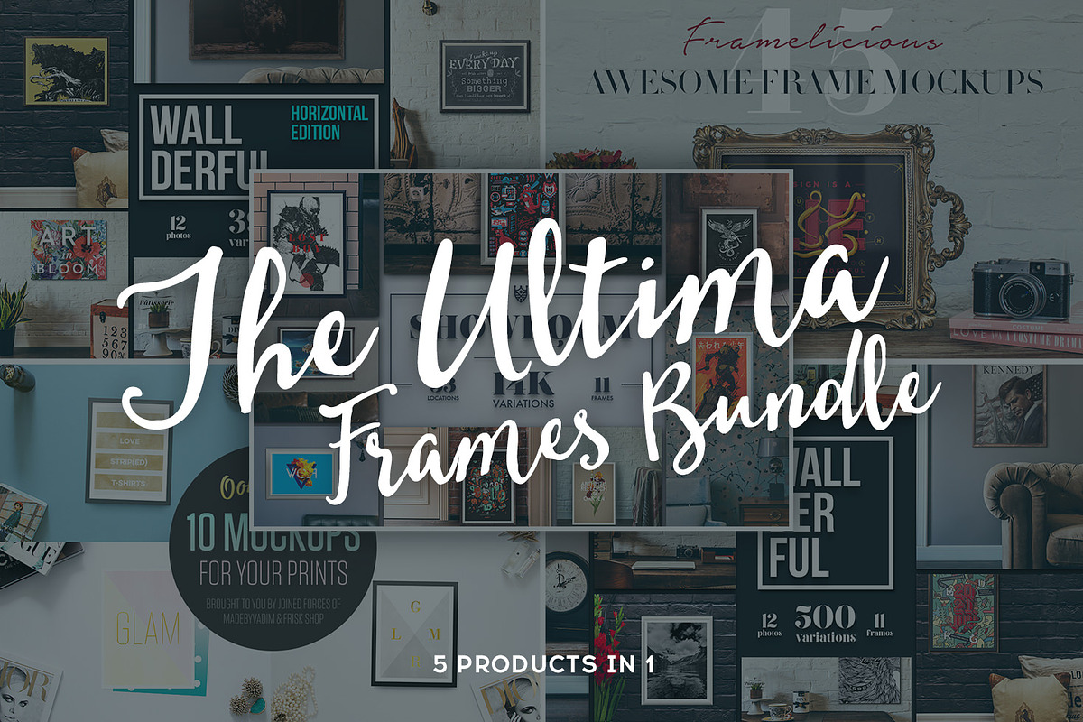 The Ultima Frames Bundle - 5 in 1 in Print Mockups - product preview 8