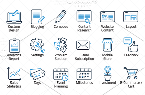 ikooni outline: SEO, Web & Marketing in Marketing Icons - product preview 3