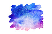 Watercolor space galaxy spot vector