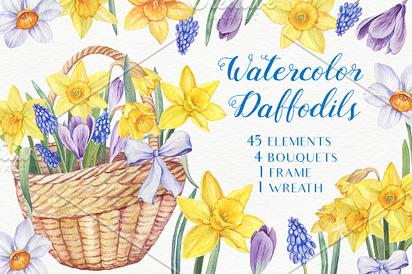 -90%OFF Watercolor Bundle in Illustrations - product preview 3