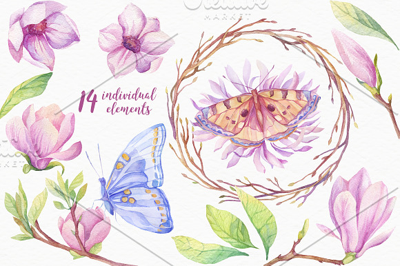 -90%OFF Watercolor Bundle in Illustrations - product preview 9