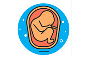 Fetus icon. vector illustration