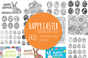 Happy Easter coloring page