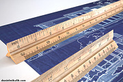 HD Wooden Ruler 6 real scale