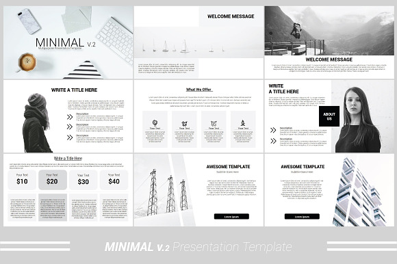 Minimal V.2 Keynote Template in Keynote Templates - product preview 1