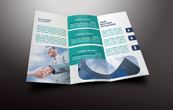 Business Tri-fold Brochures in Presentation Templates - product preview 1